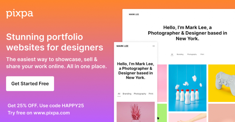 31. Pixpa - Portfolio Websites for Designers